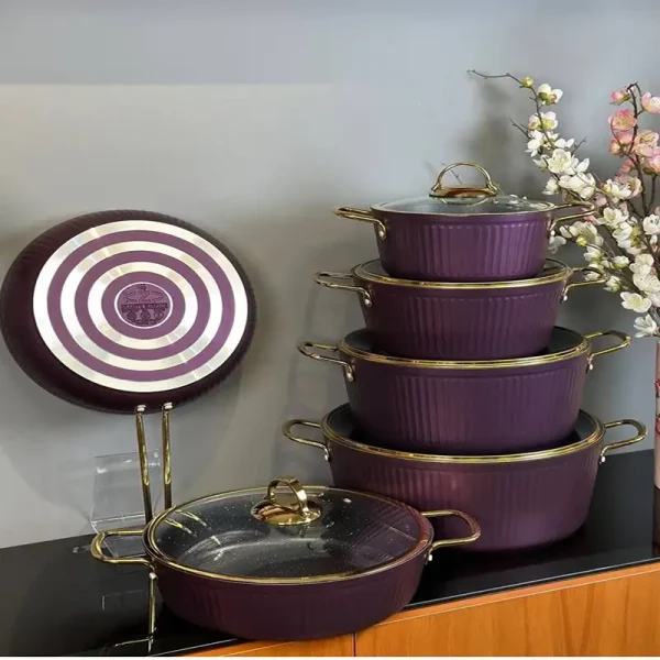 11-piece pot, Alma model, KZP brand, purple color